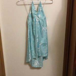 Turquoise halter dress